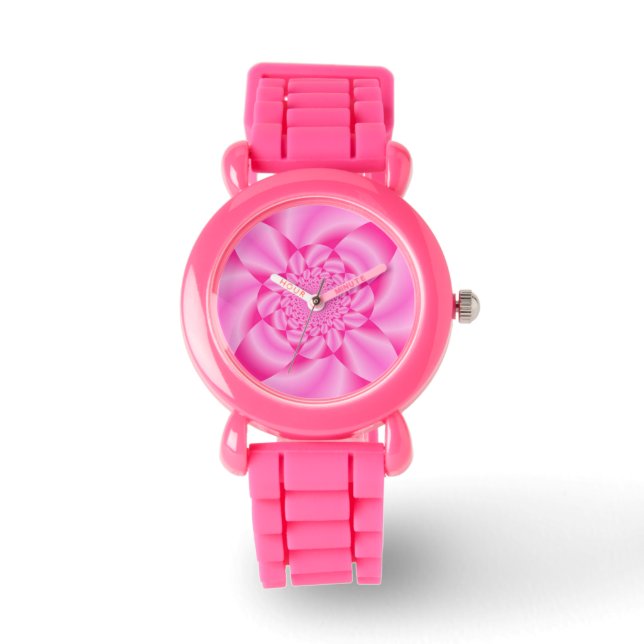 Rosa blad kronblad  armbandsur (Framsida)