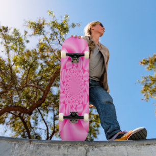 Rosa blad kronblad mini skateboard bräda 18,5 cm