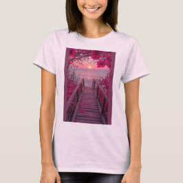 Rosa blandad t-shirt med rosa design 