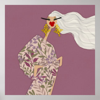 Rosa Bländande Stil Glam Moda Konstaffisch Poster