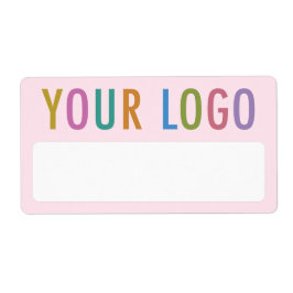 Rosa Blank Name Stickers med etiketter för Logotyp Fraktsedel