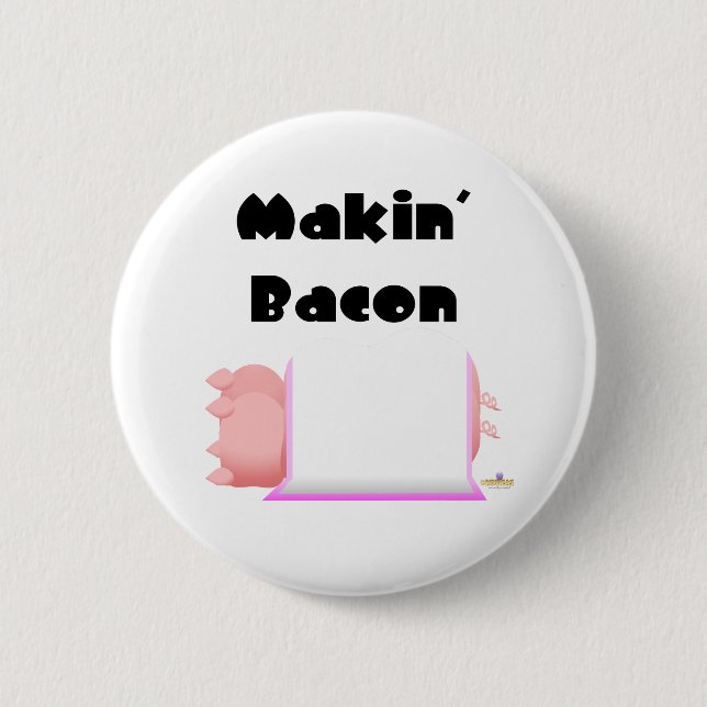 Rosa Blanket Makin' Bacon i Grisar Knapp (Framsida)