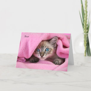 Rosa Blankie som är tänkande av dig Kort