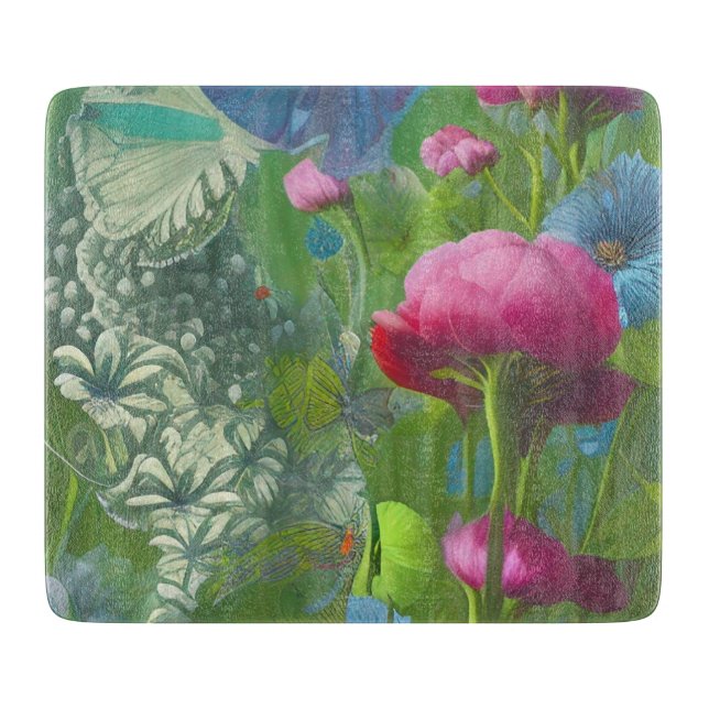 Rosa, blått och vitt blommigt (Framsidan)