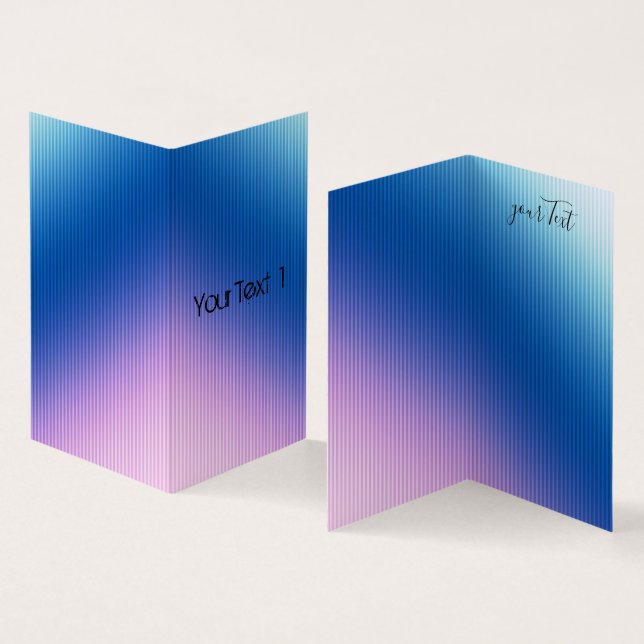 Rosa-blått , rosa , rand , armé , rosa gradient kort (In- och utsida)