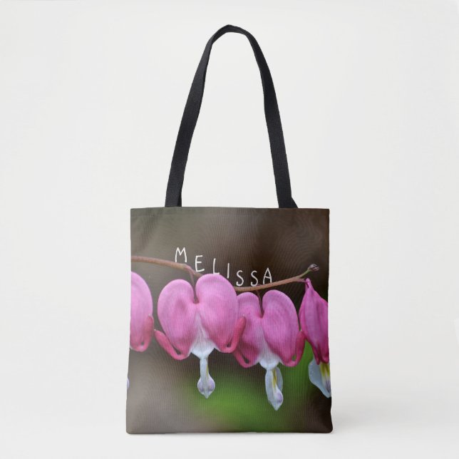 Rosa Bleeding Hearts Tygkasse (Framsida)