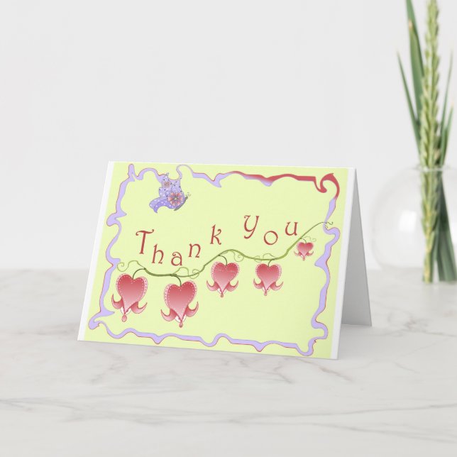  Rosa Bleeding Hjärttack, ditt kort (Framsida)