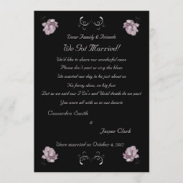Rosa Blek Ro Elopement 2 Meddelande