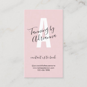 Rosa Blek Tanning Aftercare Enkel Visitkort