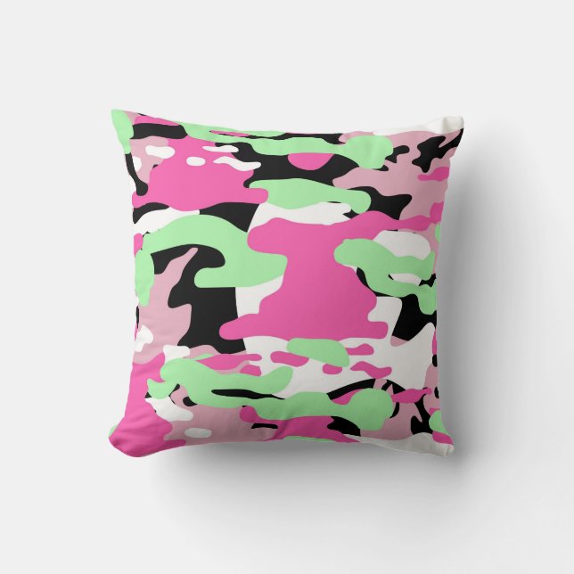 Rosa Blends Camo Dekorativ kudde (Framsida)