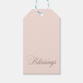 Rosa Blessings Färg F8E3DA Presentetikett