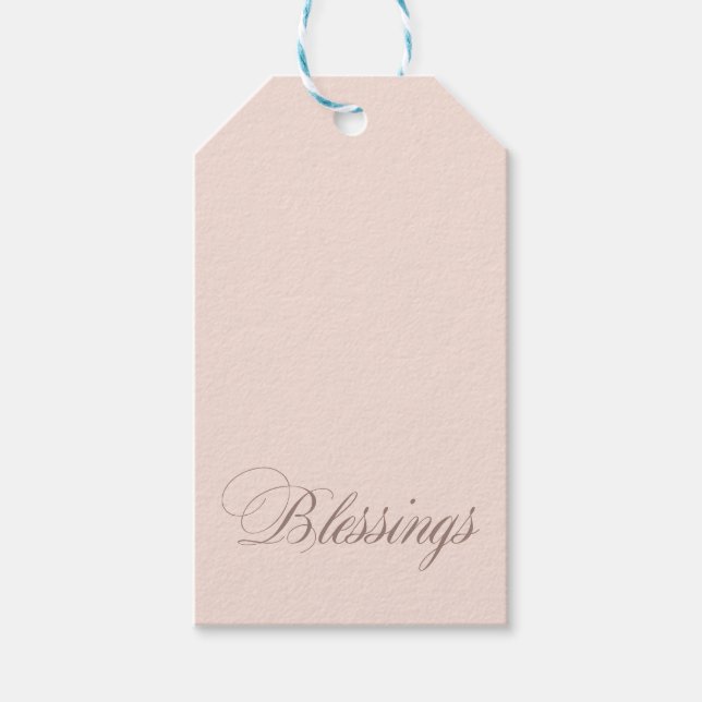  Rosa Blessings Färg F8E3DA Presentetikett (Framsidan)