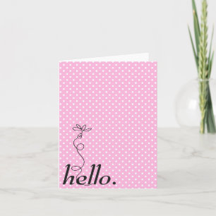 Rosa Bling Daisy Hej Kort