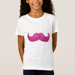 Rosa Bling mustasch (grafiskt Fauxglitter) Tröja