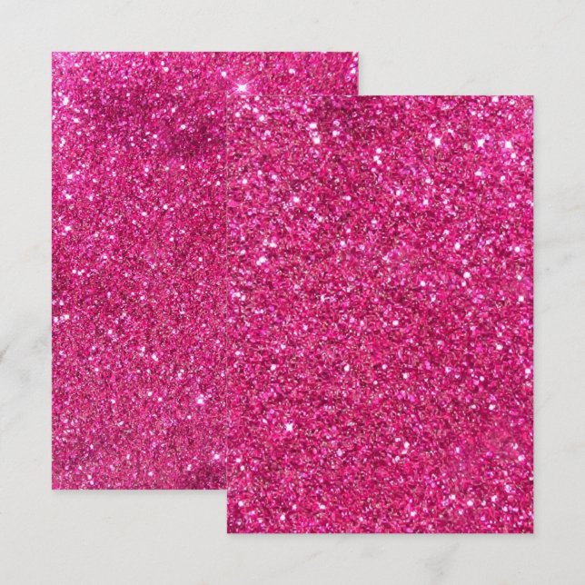 Rosa Bling Tacksamhetskort Tack Kort (Fram/baksida)