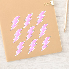 Rosa Blixts Bolts - Preppy Stickers Klistermärken