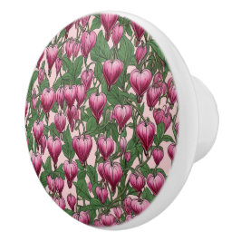 Rosa blödande hjärtblomma mönster knopp