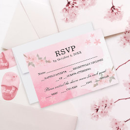  Rosa Blodning i Bliss Blommigt Baby Shower OSA Kort