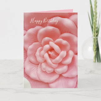 Rosa blom- födelsedag kort