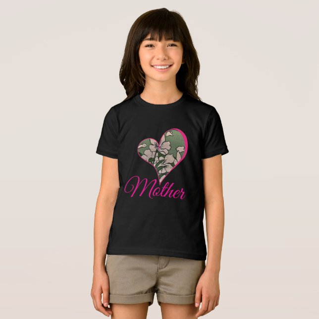 Rosa Blom Grön T Shirt (Framsida Full)