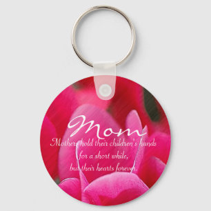 Rosa blom- "mamma" Keychain Nyckelring