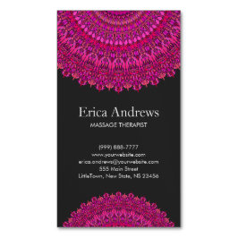 Rosa blom- Mandalaprydnad Magnetiska Visitkort