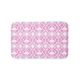 Rosa blom- modell för barock stil badrumsmatta