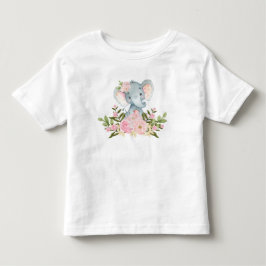 Rosa blom- T-tröja för småbarn för T Shirt