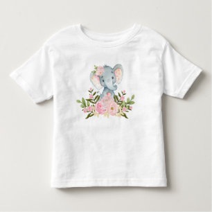 Rosa blom- T-tröja för småbarn för T Shirt