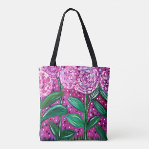 Rosa blom tygkasse