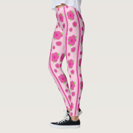 Rosa Blomade baljväxter Leggings