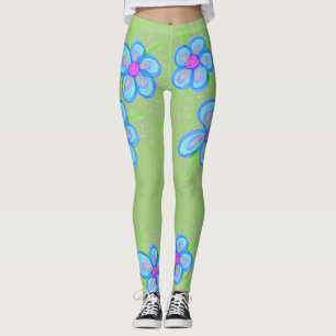 Rosa Blomade baljväxter Leggings