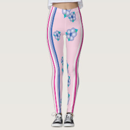 Rosa Blomade baljväxter Leggings