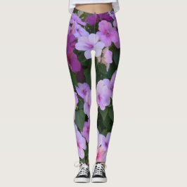 Rosa Blombalkar Leggings