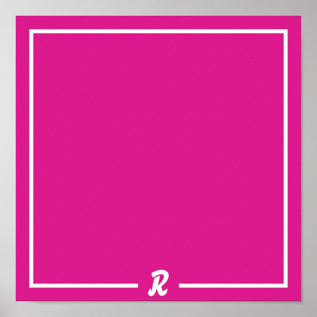 Rosa Blombordstablett Poster (Framsidan)