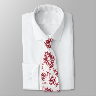 Rosa blombukettar slips