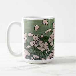 Rosa blomgrön kaffemugg