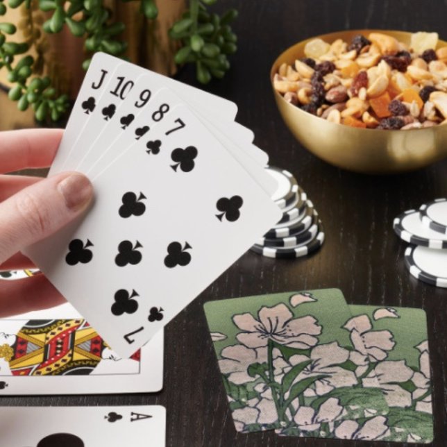 Rosa blomkaskad casinokort (Poker cards easy to shuffle, smooth card stock. Dimensions: 2.5" x 3.5”. 
)