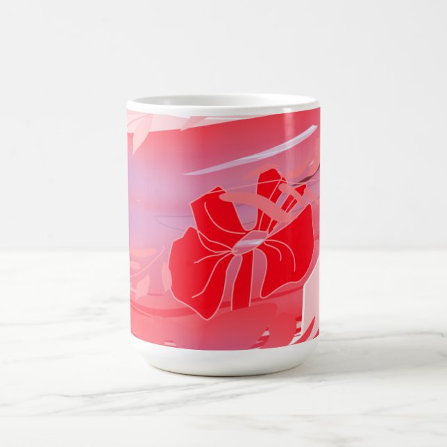Rosa blomkeramikkopp kaffemugg (Center)