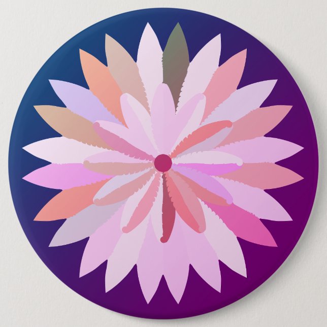 Rosa blomknapp flasköppnare knapp (Framsida)