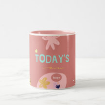 Rosa blomkrukka kopp | Inspirerande Citat
