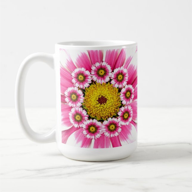 Rosa blomkrus kaffemugg (Vänster)