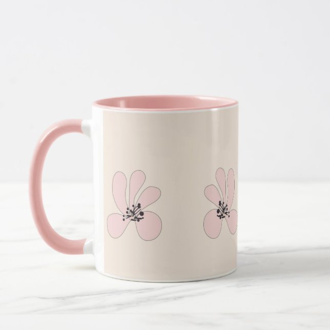 rosa blomkrus mugg (Vänster)