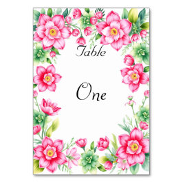 Rosa Blomma Bordskort