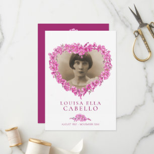 Rosa-blomma för begravningsprogram program