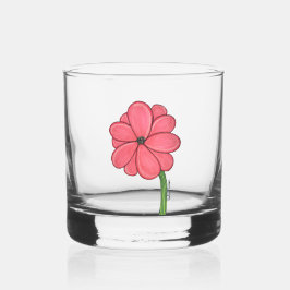Rosa blomma fylld med blå bakgrund