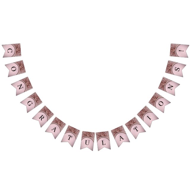 Rosa blomma Girlang Flagga (Alla)