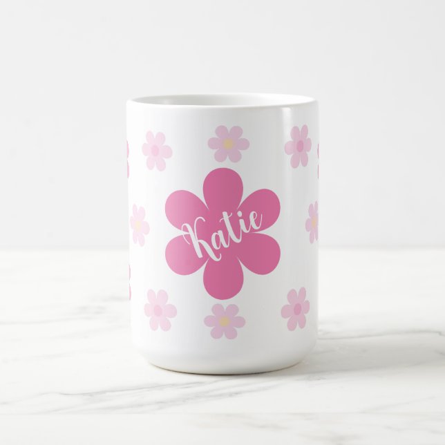  Rosa Blomma Glam- Kaffemugg (Center)