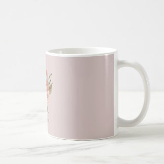 Rosa blomma kaffemugg