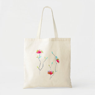Rosa blomma modern, enkel japansk inspirerad konst tygkasse